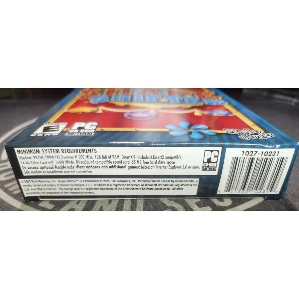 Shape Shifter PC CD fill scrolling holes stars carnival shooting gallery game!